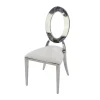 Stainless Steel Modern Oval Top Ava Dining Event Chair - Silver