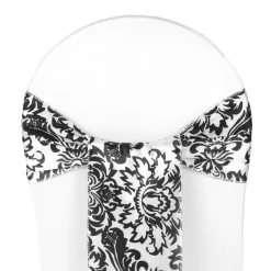 Standard Satin Chair Sash - Damask
