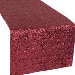Standard Sequin Table Runner by Eastern Mills - Burgundy
