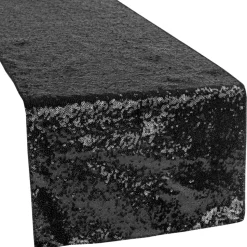 Standard Sequin Table Runner by Eastern Mills - Black