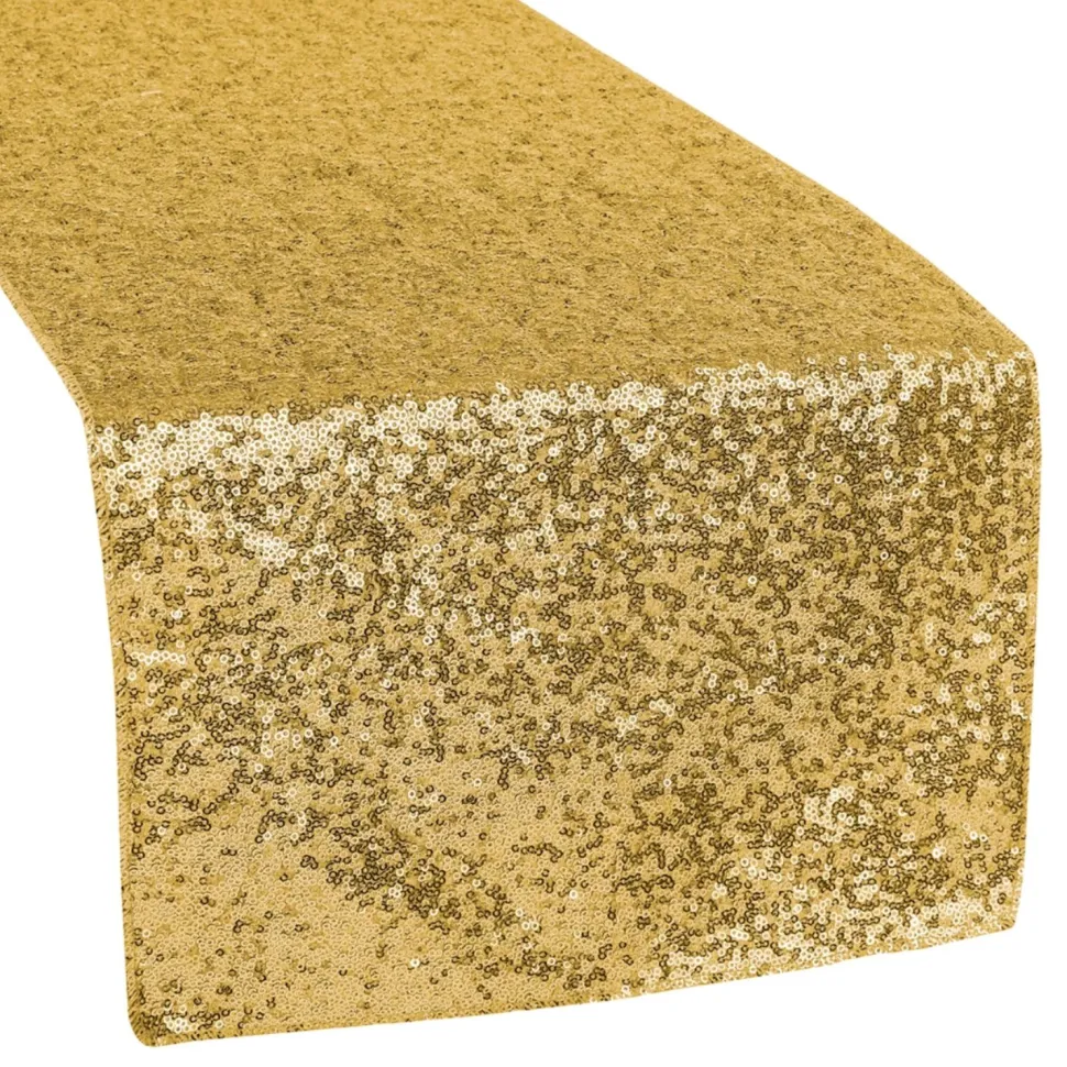 Standard Sequin Table Runner by Eastern Mills - Gold