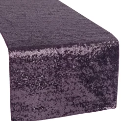Standard Sequin Table Runner by Eastern Mills - Eggplant/Plum
