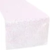 Standard Sequin Table Runner by Eastern Mills - Iridescent White