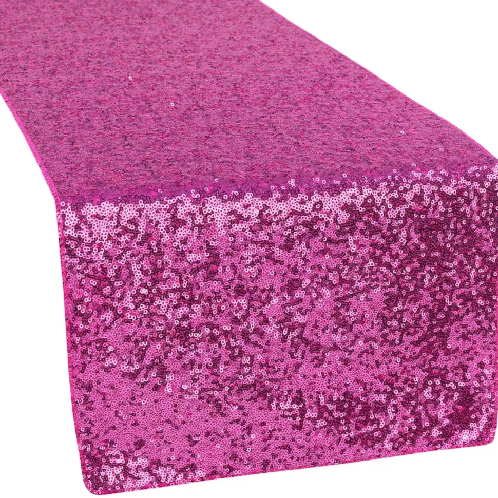Standard Sequin Table Runner by Eastern Mills - Fuchsia