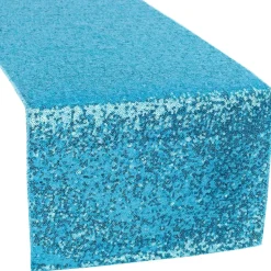 Standard Sequin Table Runner by Eastern Mills - Aqua Blue