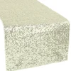 Standard Sequin Table Runner by Eastern Mills - Ivory