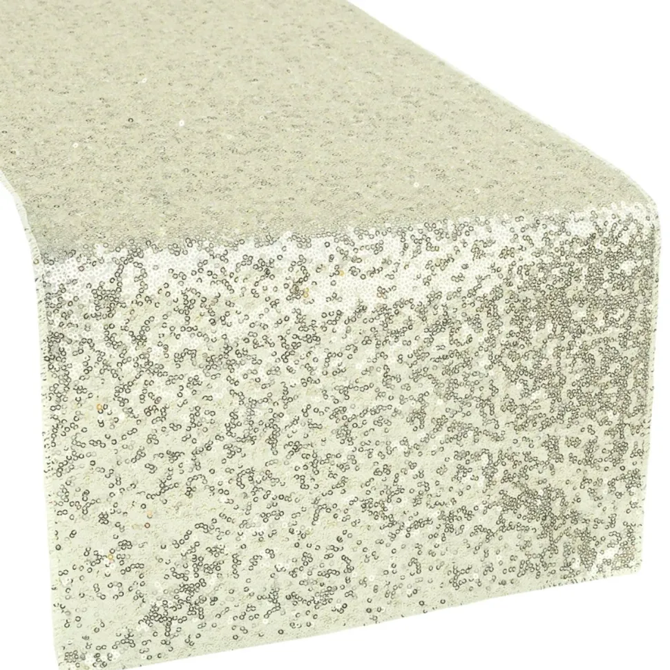 Standard Sequin Table Runner by Eastern Mills - Ivory