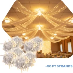 Starlight Lighting Kit - 4 Strands of Lights Recommended for 8 Panel Ceiling Draping Kit