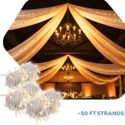 Starlight Lighting Kit - 3 strands of Lights Recommended for 6 Panel Ceiling Draping Kit