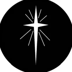 Star of Bethlehem 1 - Stock Gobo for Gobo Light Projectors - Choose your size!
