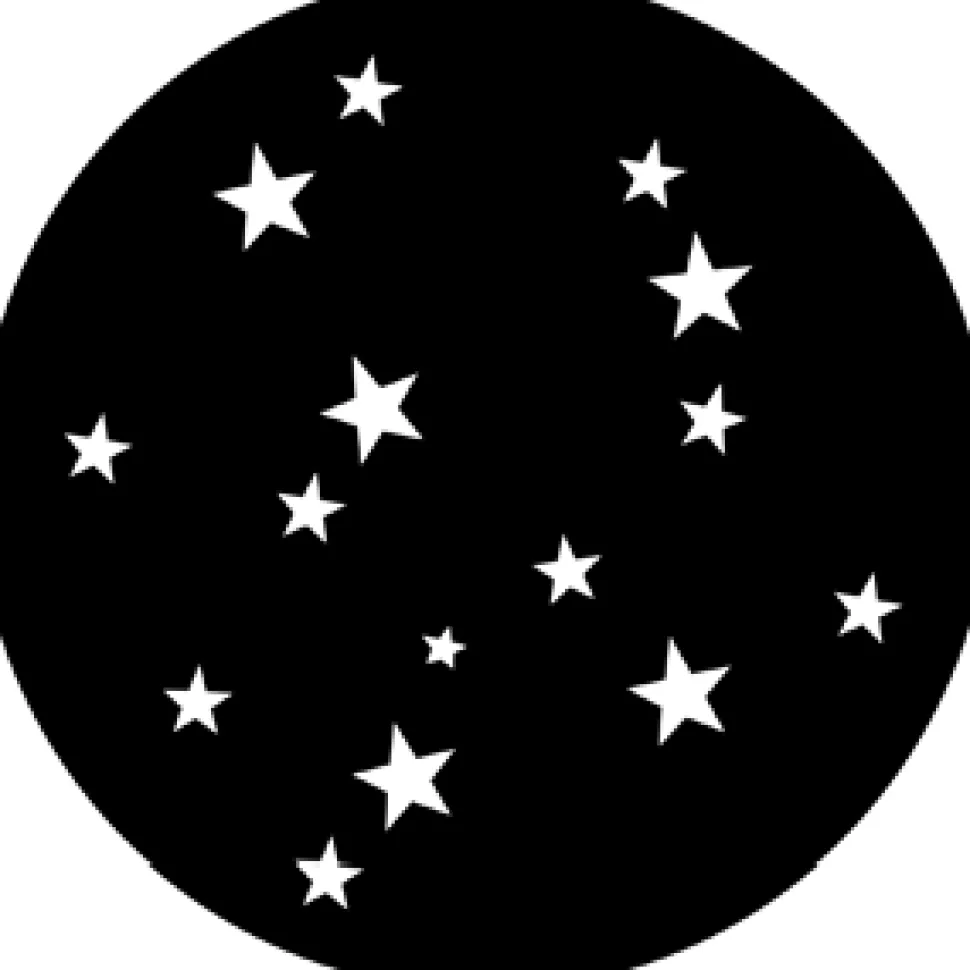 Stars 4 - Stock Gobo for Gobo Light Projectors - Choose your size!
