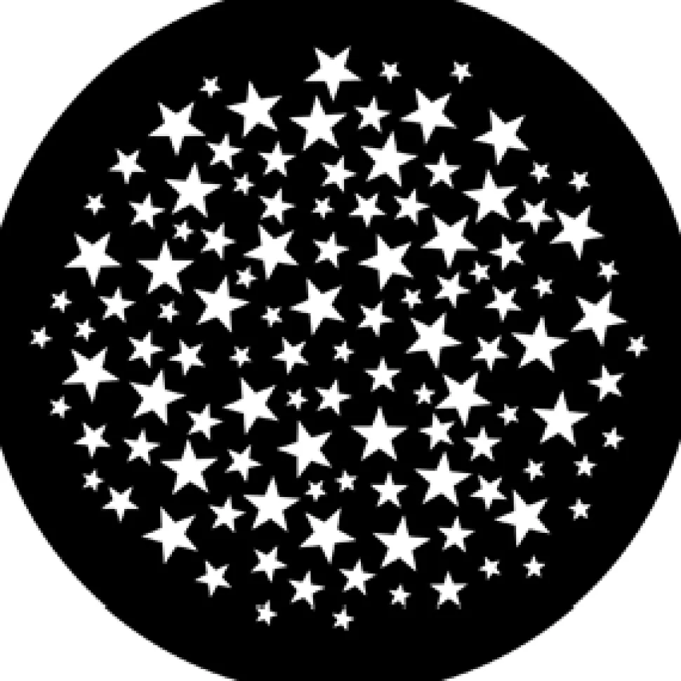 Stars 6 - Stock Gobo for Gobo Light Projectors - Choose your size!