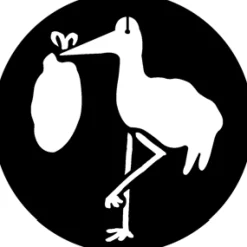 Stork - Stock Gobo for Gobo Light Projectors - Choose your size!