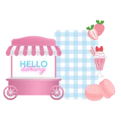 Strawberry Bliss Foam Core Backdrop Kit by PopScene™