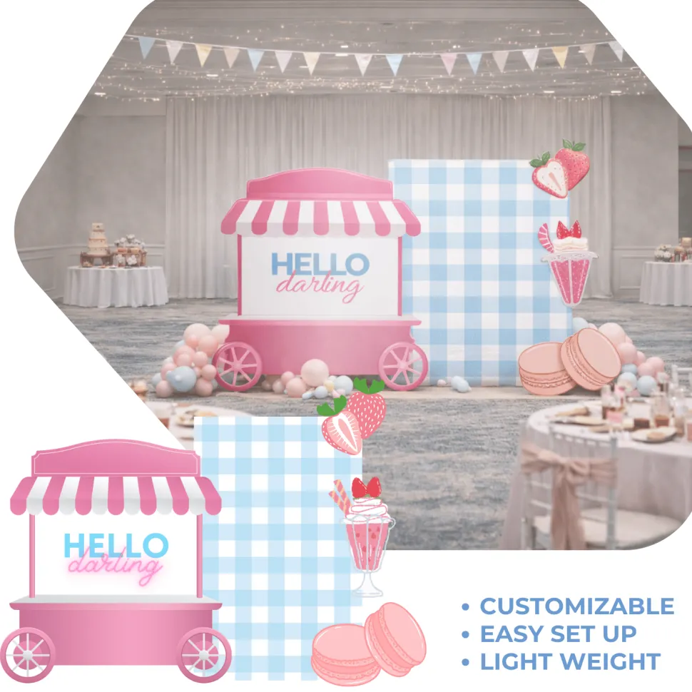 Strawberry Bliss Foam Core Backdrop Kit by PopScene™