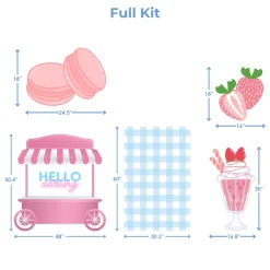 Strawberry Bliss Foam Core Backdrop Kit by PopScene™