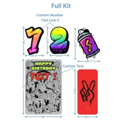Street Art Graffiti Foam Core Birthday Backdrop Kit by PopScene™