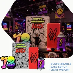 Street Art Graffiti Foam Core Birthday Backdrop Kit by PopScene™