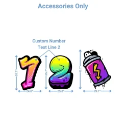 Street Art Graffiti Foam Core Birthday Backdrop Kit by PopScene™