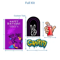 Street Graffiti Foam Core Birthday Backdrop Kit by PopScene™