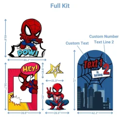 Superheroes - Spider Hero 2 Foam Core Birthday Backdrop Kit by PopScene™