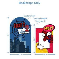 Superheroes - Spider Hero 2 Foam Core Birthday Backdrop Kit by PopScene™