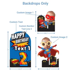 Superhero Training Foam Core Birthday Backdrop Kit by PopScene™