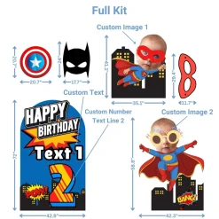 Superhero Training Foam Core Birthday Backdrop Kit by PopScene™