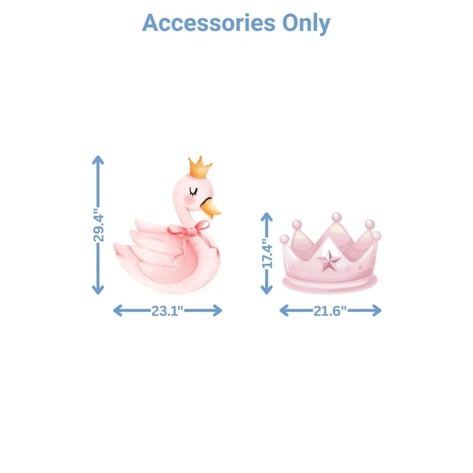 Swan Princess Foam Core Birthday Backdrop Kit by PopScene™