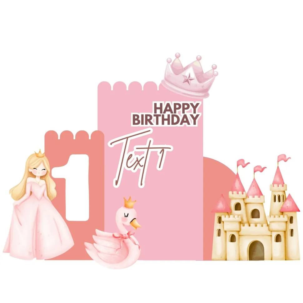 Swan Princess Foam Core Birthday Backdrop Kit by PopScene™