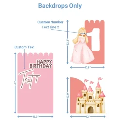 Swan Princess Foam Core Birthday Backdrop Kit by PopScene™