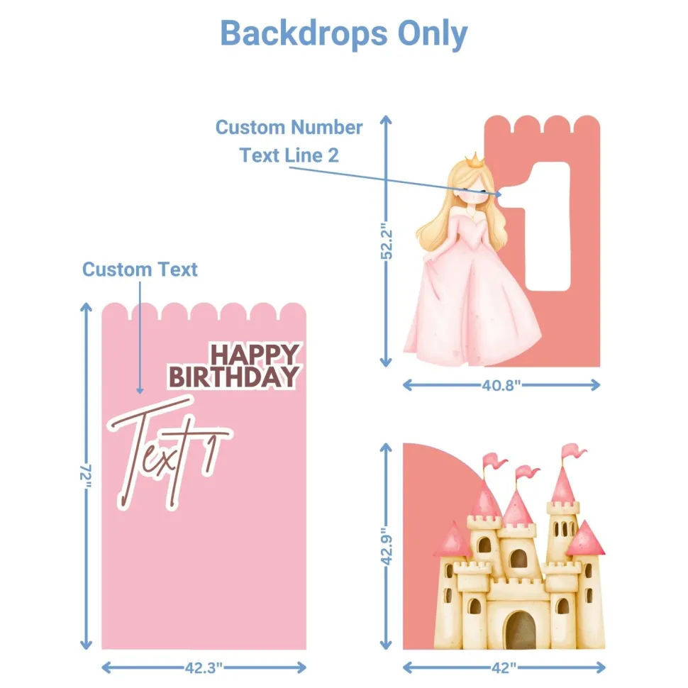 Swan Princess Foam Core Birthday Backdrop Kit by PopScene™