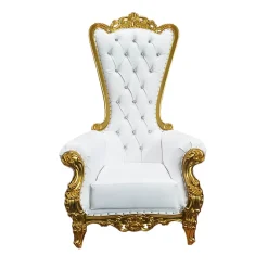 Sweetheart Bride and Groom Throne Chair - Gold