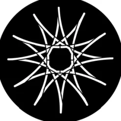 Symmetric 17 - Stock Gobo for Gobo Light Projectors - Choose your size!