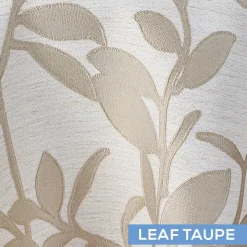 Taupe Elf Leaf Curtain Panel w/ 4