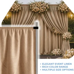 Taupe Sombra Curtain Panel w/ 4" Rod Pocket - 110" Wide - Many Size Options