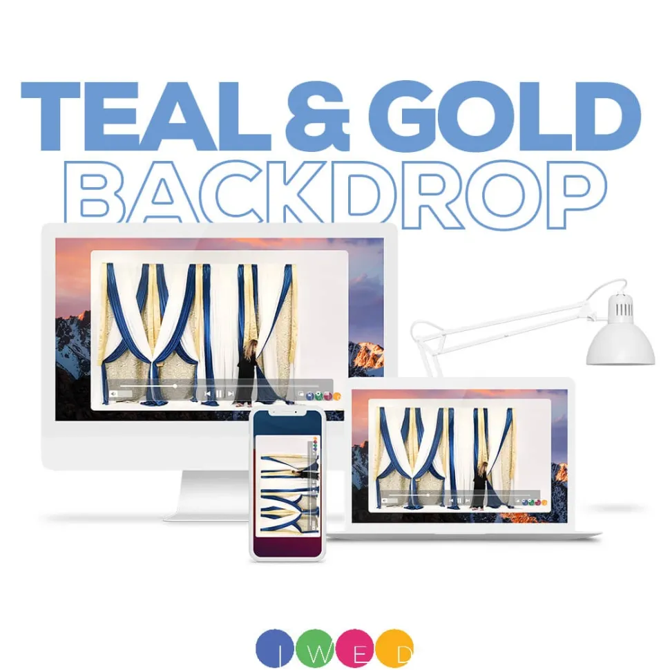 Teal and Gold Backdrop - Instructional Video
