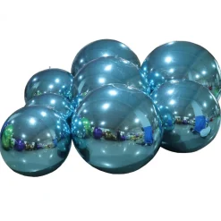 Teal Giant Inflatable Mirror Ball Sphere – Maxorb™ Reflective Ceiling Event Decor – Commercial Installation Sizes