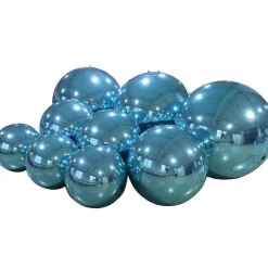 Teal Giant Inflatable Mirror Ball Sphere – Maxorb™ Reflective Ceiling Event Decor – Commercial Installation Sizes