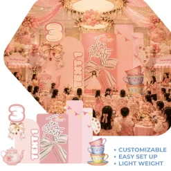 Tea Party Foam Core Birthday Backdrop Kit by PopScene™