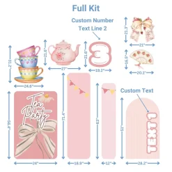 Tea Party Foam Core Birthday Backdrop Kit by PopScene™