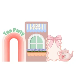 Tea Party 2 Foam Core Birthday Backdrop Kit by PopScene™