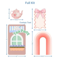 Tea Party 2 Foam Core Birthday Backdrop Kit by PopScene™