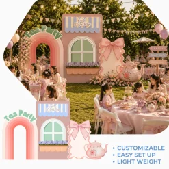 Tea Party 2 Foam Core Birthday Backdrop Kit by PopScene™