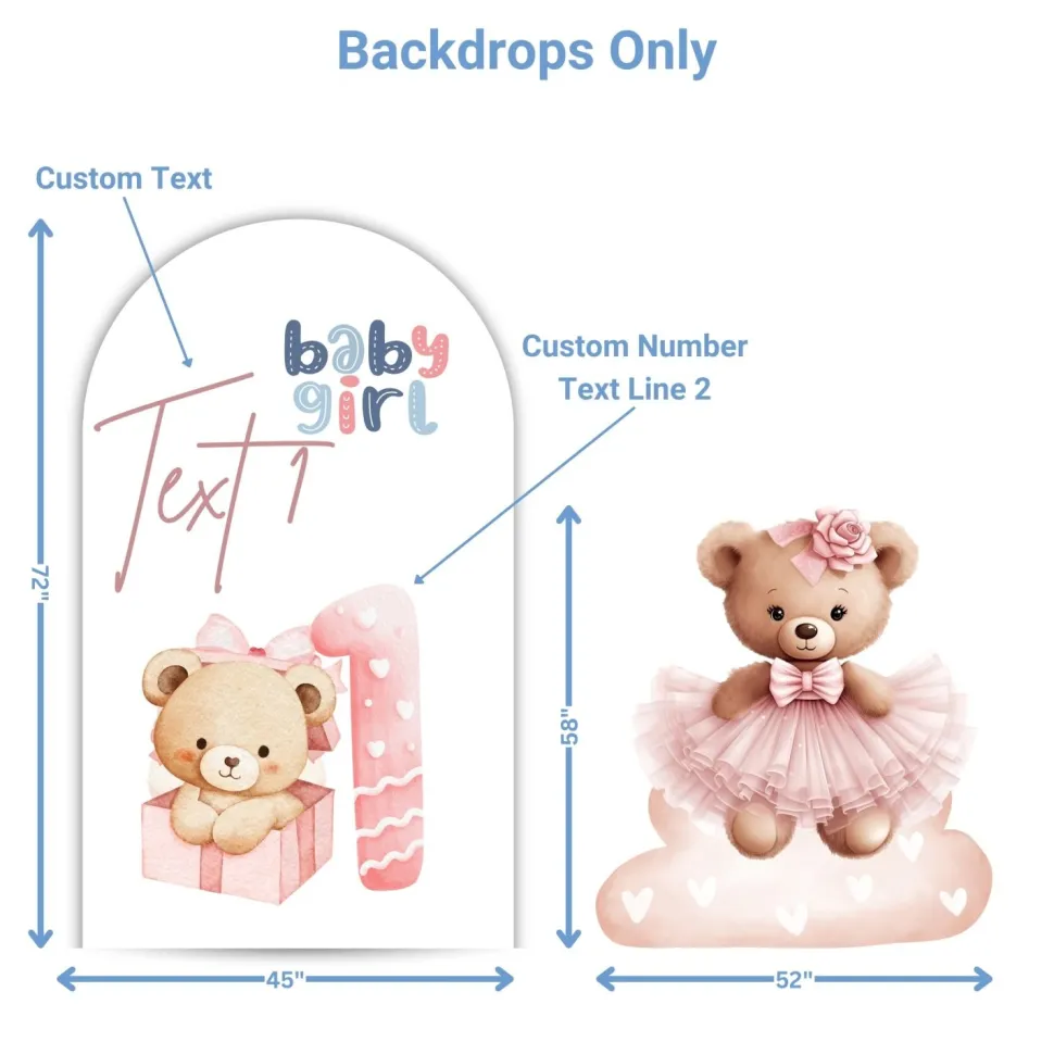 Teddy Bear Picni Foam Core Birthday Backdrop Kit by PopScene™