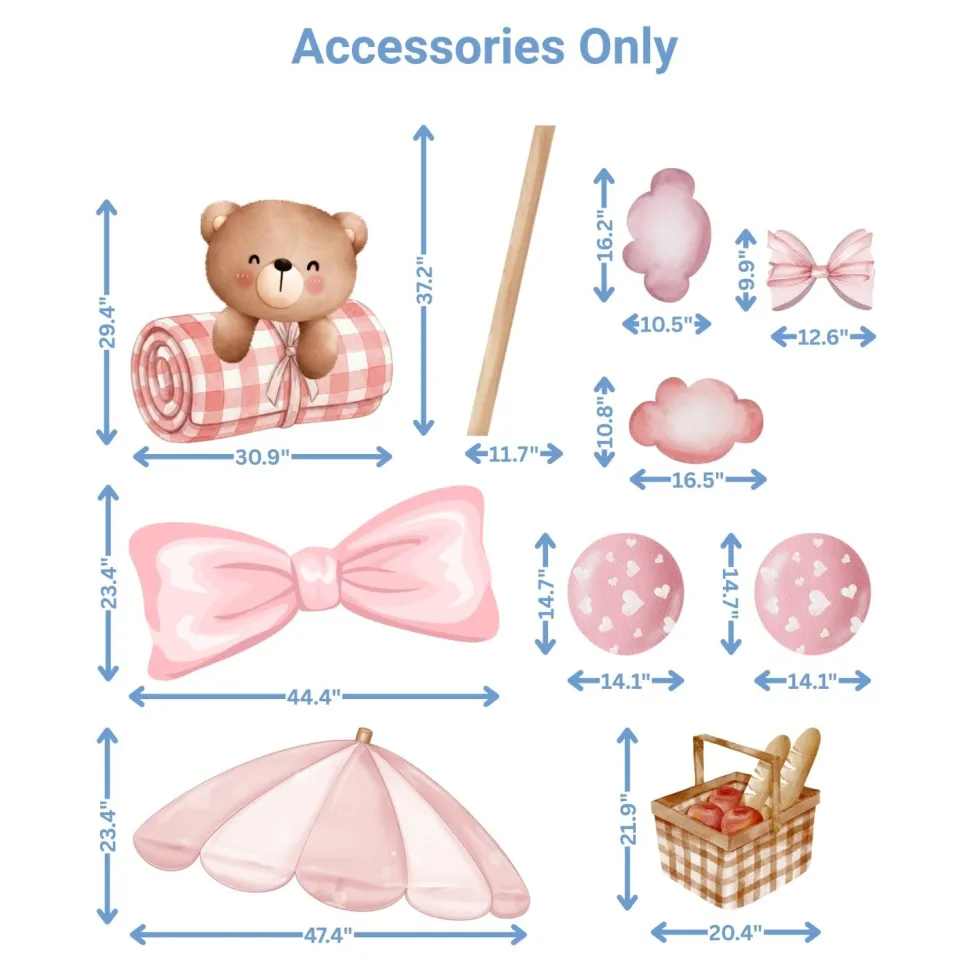 Teddy Bear Picni Foam Core Birthday Backdrop Kit by PopScene™