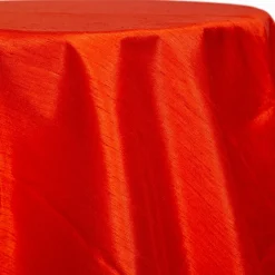 Terracotta - Shantung Satin “Capri” Tablecloth - Many Size Options