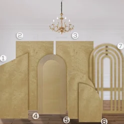 The "Andrew" Chiara 7 Piece Collapsing Wall Panel Set