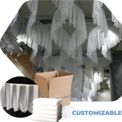 The Double Ruffle™ Tulle Hanging Ceiling Drape - Choose Size