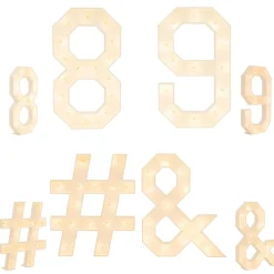 Traditional Wood Marquee Numbers & Symbols